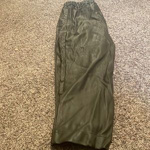 Faux leather pants